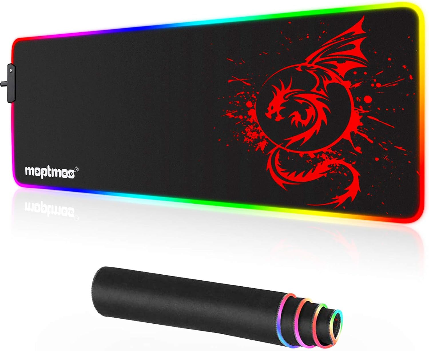 RGB Gaming Mouse Pad Anime Dragon Mousepad